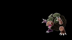 Pokemon Golem black background