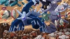 Pokemon Heatran steelix Dialgia