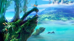 Pokemon Landscapes Mudkip sea
