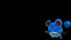 Pokemon Marill black background