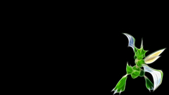Pokemon minimalistic Scyther black