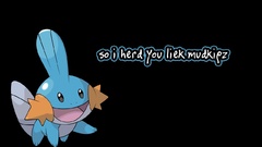 Pokemon Mudkip black background