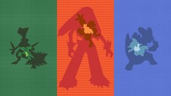 Pokemon Mudkip Grovyle Torchic Blaziken Marshtomp Treecko 