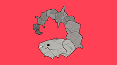 Pokemon Onix red background