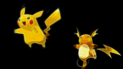 Pokemon Pikachu raichu black