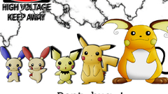 Pokemon Pikachu raichu pichu