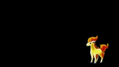Pokemon Ponyta black background