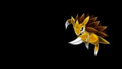 Pokemon Sandslash black background