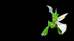 Pokemon Scyther black background