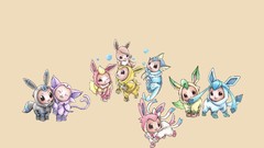 Pokemon vaporeon eevee flareon jolteon leafeon Eeveelutions