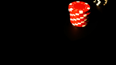 Poker chips black background