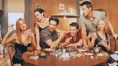 Poker Friends Courteney Cox Matt LeBlanc jennifer aniston david 