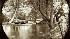 Pontoon Bridge across The