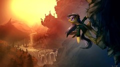 Pony hanging cliff daring do