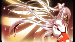 Ponytails white hair flower