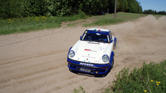 Porsche cars rally dirt