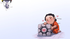 Portal Companion Cube Chell