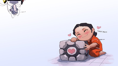 Portal Companion Cube glados