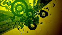 Posion abstract yellow-green circles