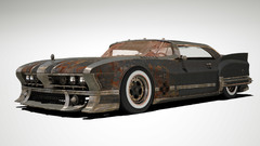 Post-apocalyptic cars rusty color