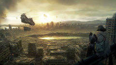 Post-apocalyptic Landscapes Helicopters vehicles