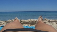 POV red feet stomach