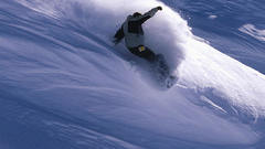 Powder wave Snowboarding snow