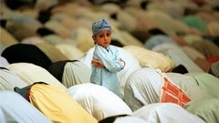 Pray namaz masjid children