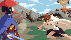 Princess mononoke battles Japanese