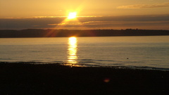 Promenade sunset nature