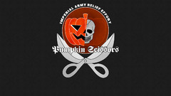 Pumpkin scissors Simple Background