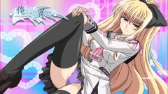 Purple Anime schoolgirls skirts uniforms oretachi ni tsubasa wa 