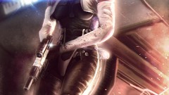 Purple back mine mass effect 3 mass effect asari alien artwork 