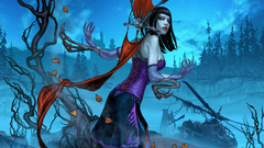 Purple corset abstract