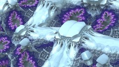 Purple Fractals abstract crystal Creep geometry