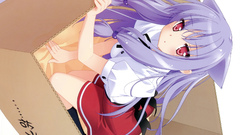 Purple hair animal ears