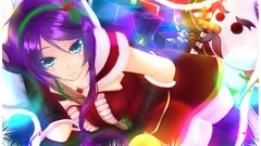Purple hair League of Legends hair band mistletoe LeBlanc