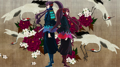 Purple hair male Anime