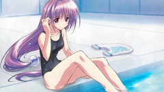 Purple hair swimsuits iriya
