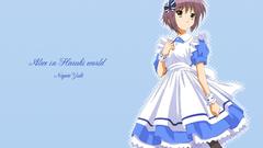 Purple hair thigh highs