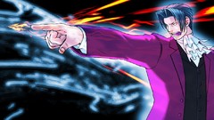 Purple suit backgrounds short hair legendary pointing Phoenix 