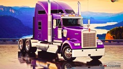 Purple trucks Kenworth