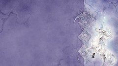 Purple unicorns fantasy art