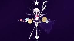 Purple weapons planets boots short hair sailor moon sailor 