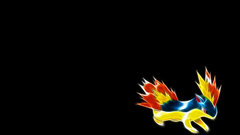 Quilava black background Pokemon