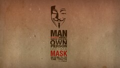 quote Anonymous mask Guy Fawkes Guy Fawkes mask Typography brown