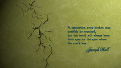 Quotes cracks green background