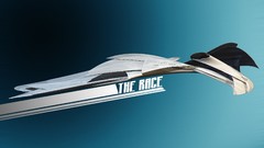 Race letters font race ship reneder