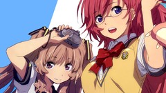 Radio Anime glasses anime girls blue eyes brunettes school 