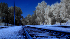 Railroad tracks infrared